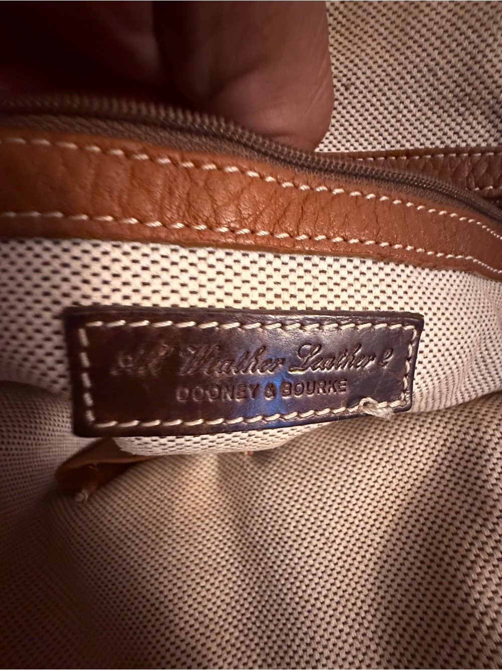 Dooney & Bourke Pebble Leather Cognac Brown Backpack - Picture 6 of 8
